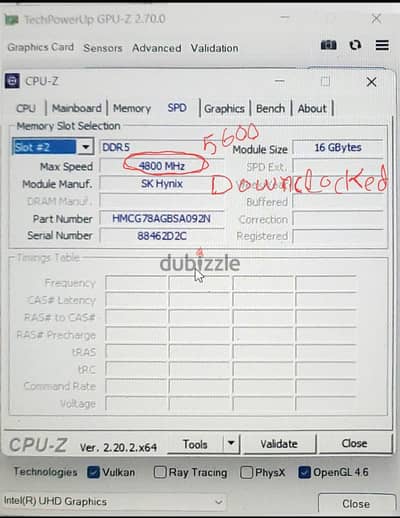 HK Hynix 16GB DDR5 5600MHz RAM Laptop RAM