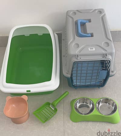قفص قطط أو كلب مع مستلزمتها PET CAGE & ACCESSORIES