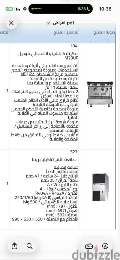 معدات كافيهات