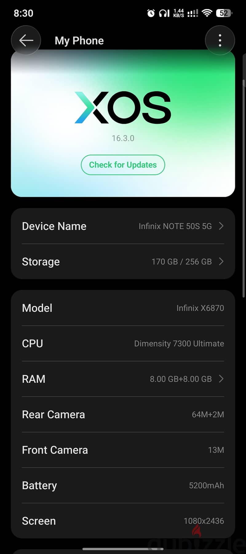 Imfinix Note 50s 5G 3