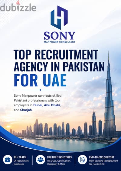 Top recruitment Agency In pakistan- Sony Manpower