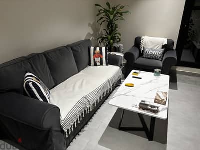 IKEA 3 seater +one seat sofa set including two cover
