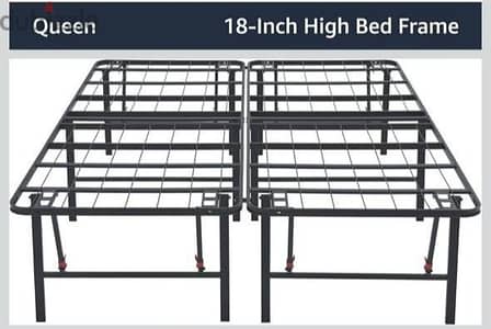 Foldable Bed Frame with Mattress