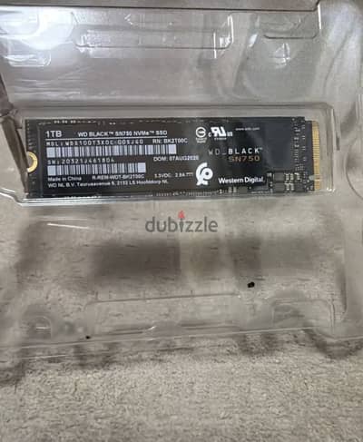 WD Black SN750 NVMe SSD 1TB – جديد/شبه جديد – M. 2