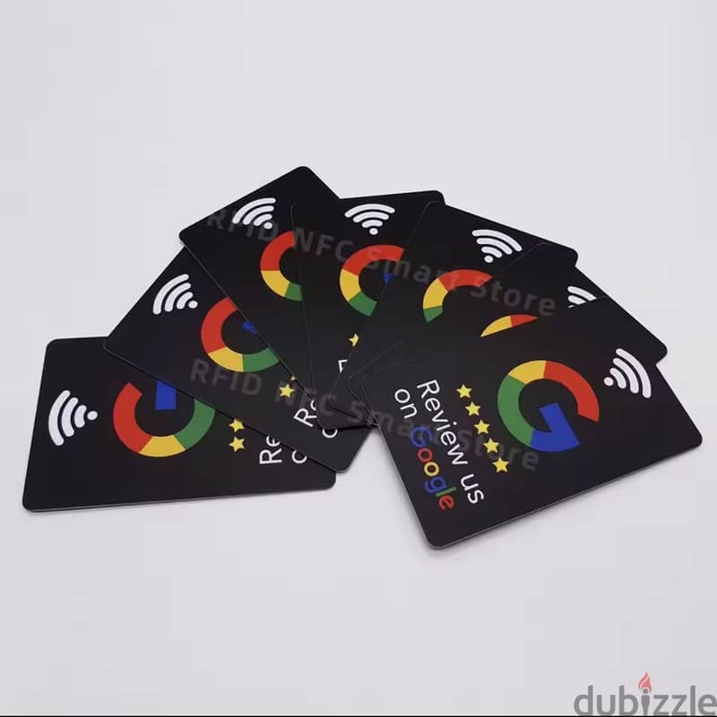 NFC Google Review cards. 2