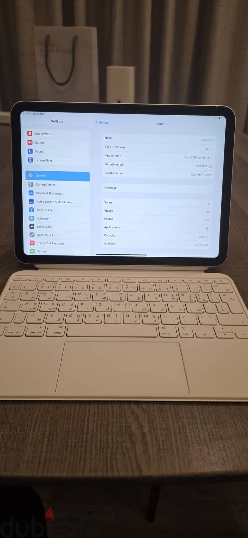 iPad 8 (10th generation) - Pre-owned, excellent condition, 256Gb 1