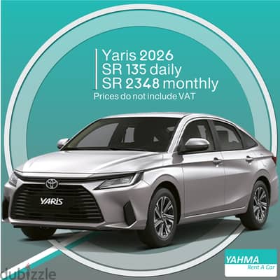 Toyota Yaris 2026 for rent - Free delivery for monthly rental