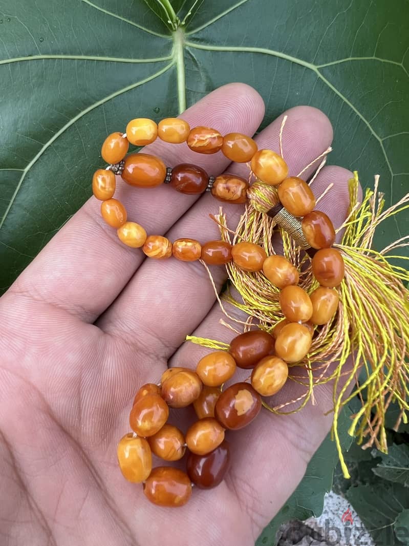 Vintage  Authentic German Amber Prayer beads for sale 3