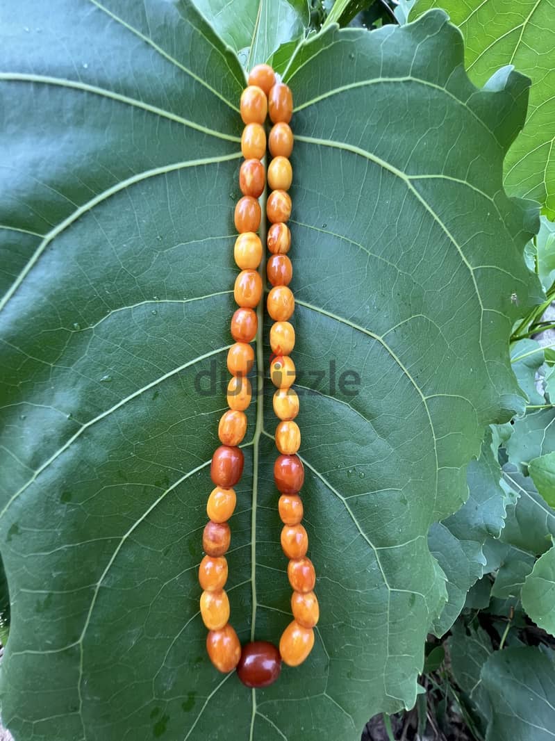 Vintage  Authentic German Amber Prayer beads for sale 4
