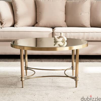 Coffee Table Veneto. Mirror Top. 90cm wide. Homecentre. New