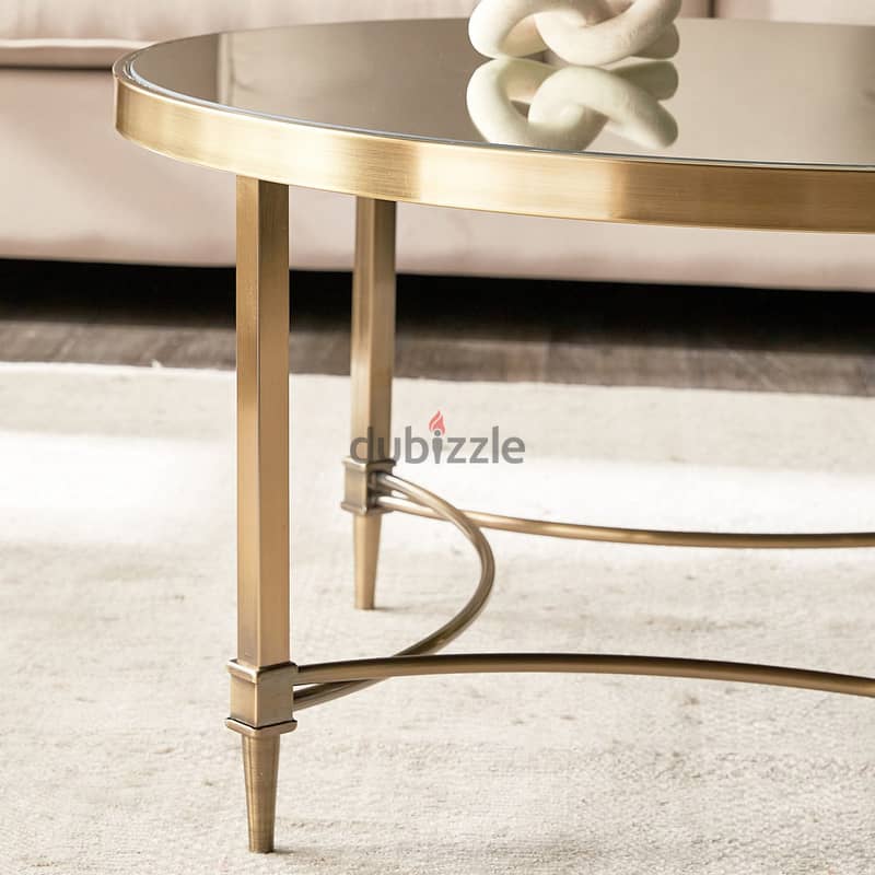 Coffee Table Veneto. Mirror Top. 90cm wide. Homecentre. New 2