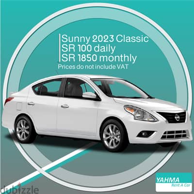 Nissan Sunny 2023 classic for rent - Free delivery for monthly rental