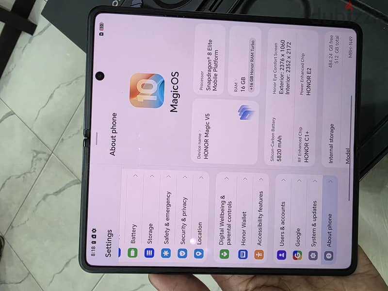 Honor Magic V5 512gb 16+16gb ram sale swap only serious buyer contract 4
