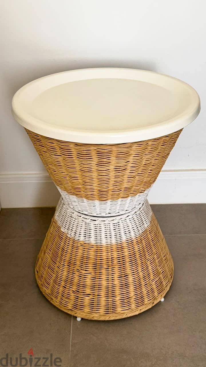IKEA Rattan Side Tables (Set Of 2) 1