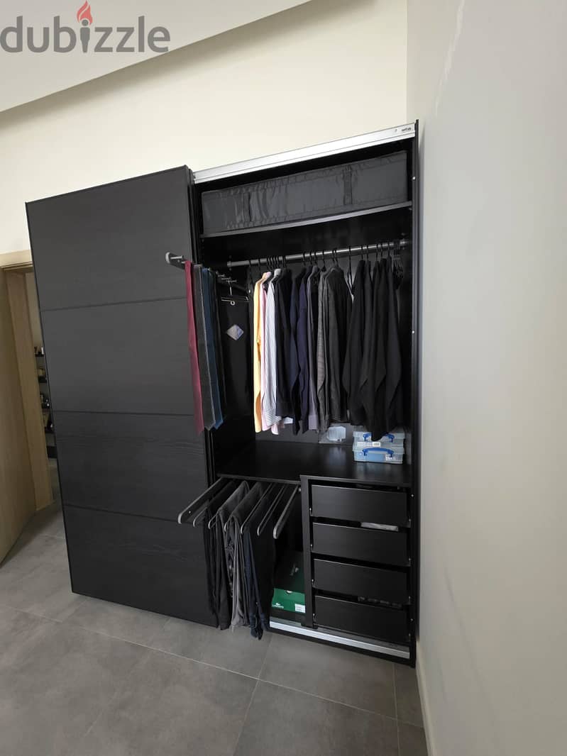 IKEA PAX Sliding-Door Wardrobe – Black-Brown 2
