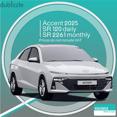 Hyundai Accent 2025 for rent in Jeddah - Free Delivery monthly rental