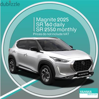 Nissan Magnite 2025 for rent Qatif - Free delivery for monthly rental