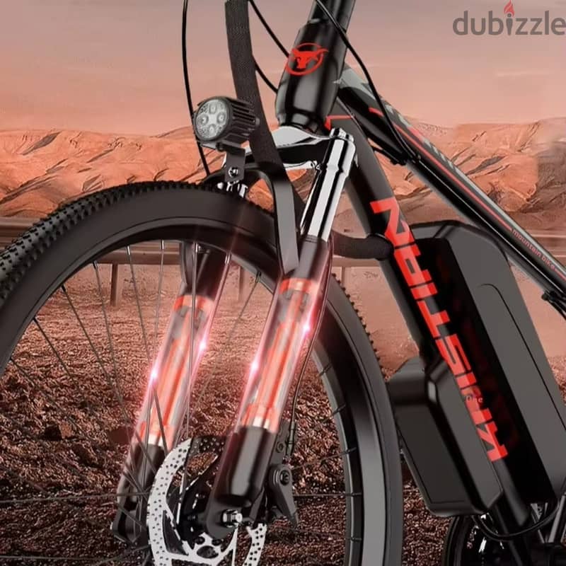 Electric mountain bike high carbon steel frame lithium battery 48V bru 1