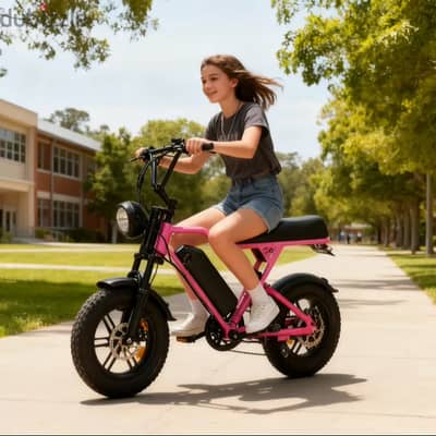 G60mini 350W 13AH Long Range with Pedal Through Pink Girls Electric Mo