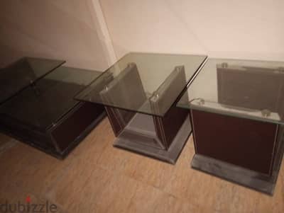 Wood+glass table