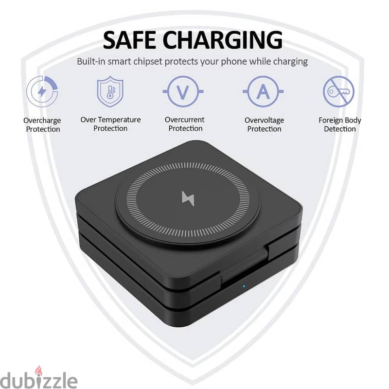 شاحن لاسلكي قابل للطي wireless charger 3 in 1 6