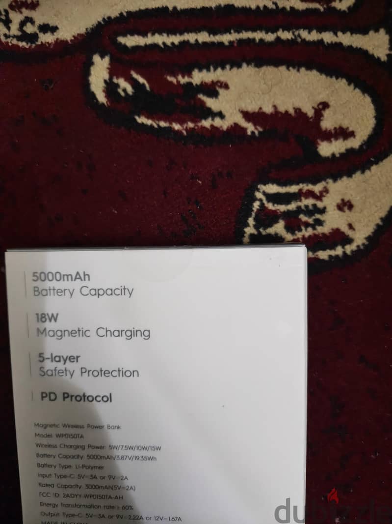 باور بانك تكنو وايرليس سعة 5000mah وبسرعة 18 وات + سماعة ايربود 2