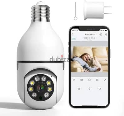 Night Vision Wireless Bulb Camera | Free delivery in KSA