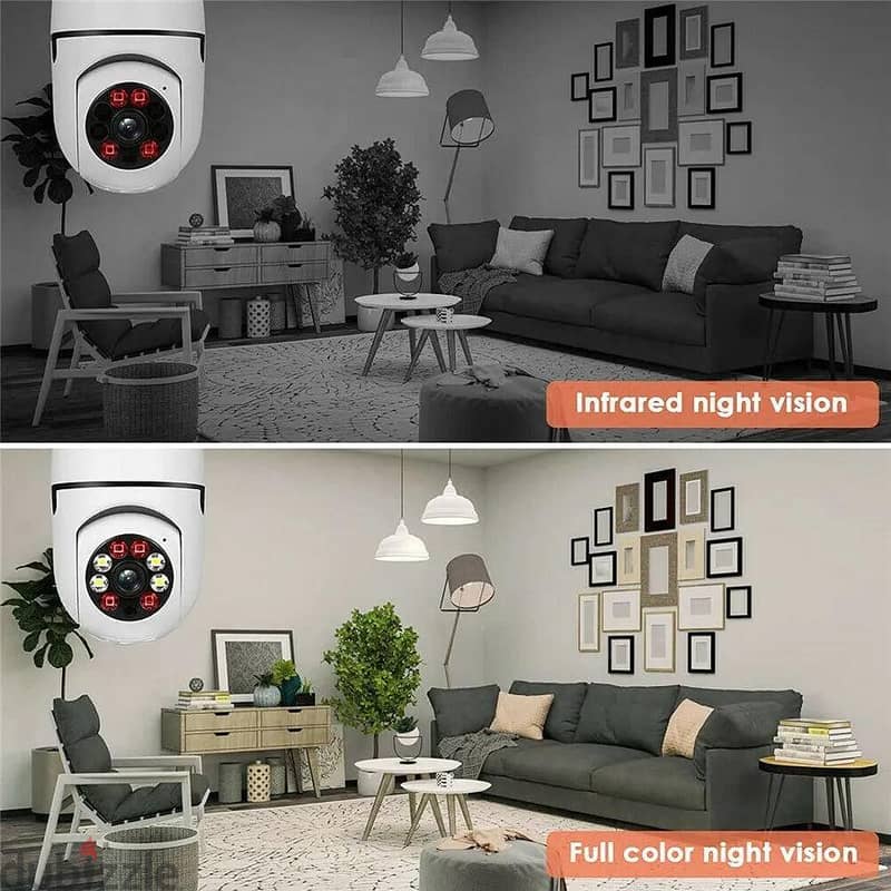 Night Vision Wireless Bulb Camera | Free delivery in KSA 1