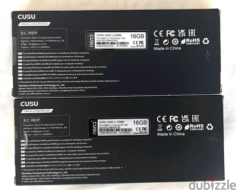 رام مكتبي 32GB DDR4 3200 جديد مختوم - 625 لفترة محدودة 1