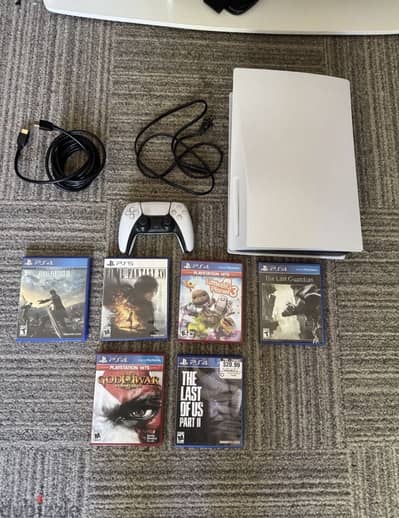 Sony PlayStation 5 PS5 Console With DualSense, Cables and 6 Games!