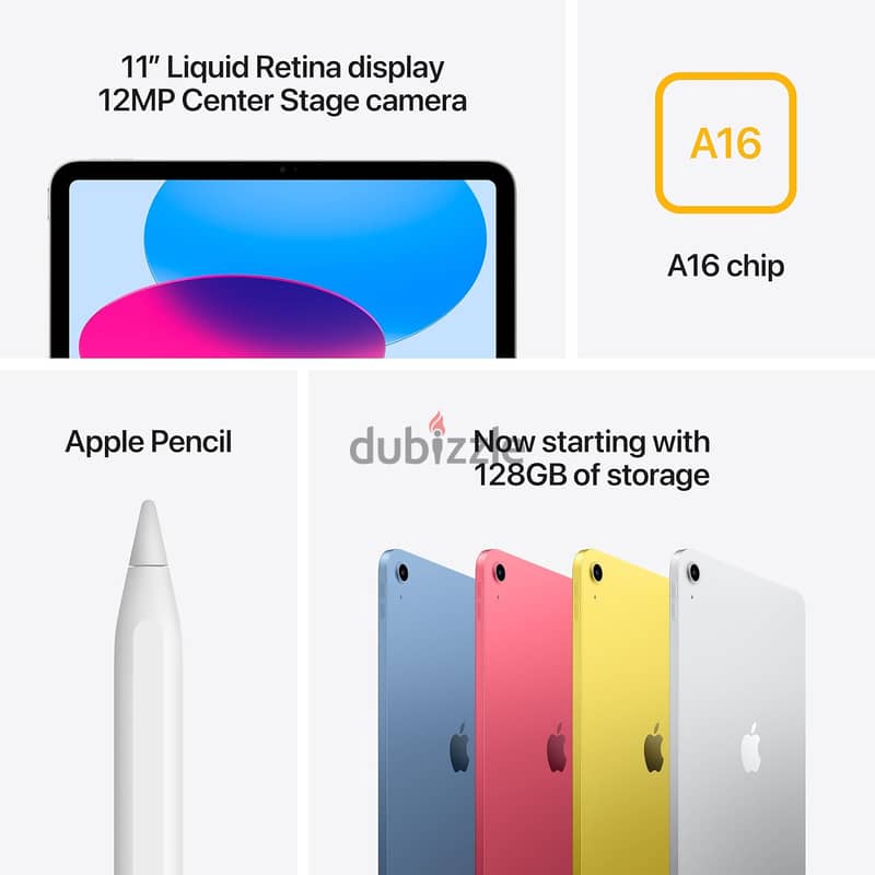 Apple iPad 11-inch:A16 chip,11-inch Model, Liquid Retina Display,256gb 3