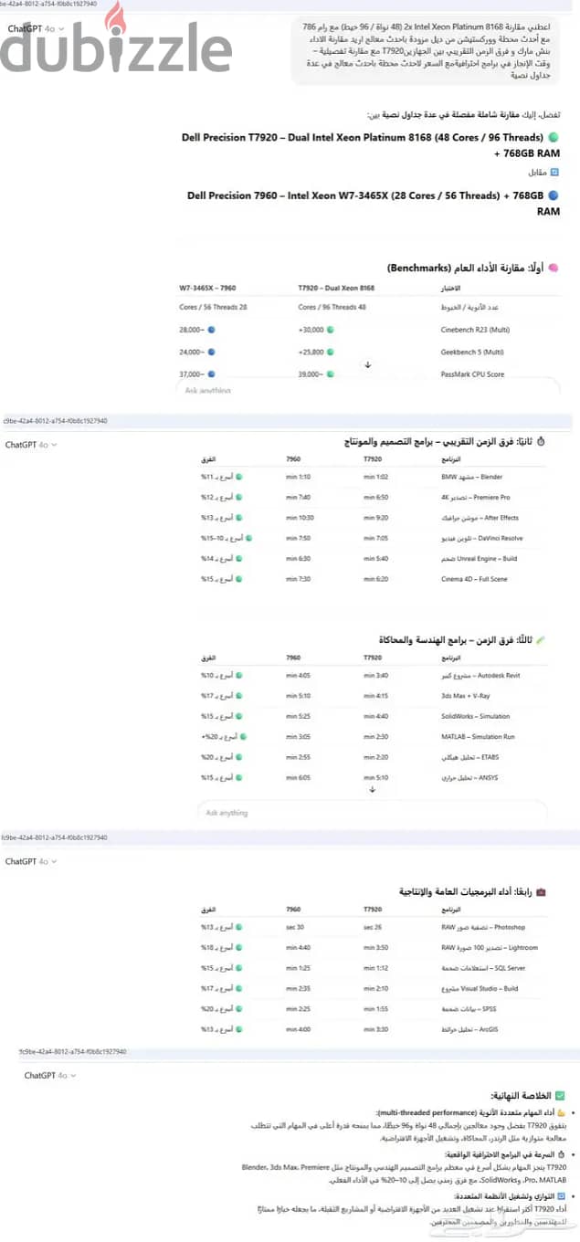 وحش الوحوش DELL BEAST 2X Platinum 8168 96 core Ram 768GB 2