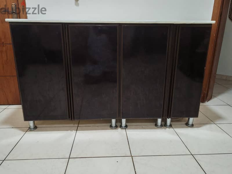 Used Kitchen Cabinet With Marble Top 2