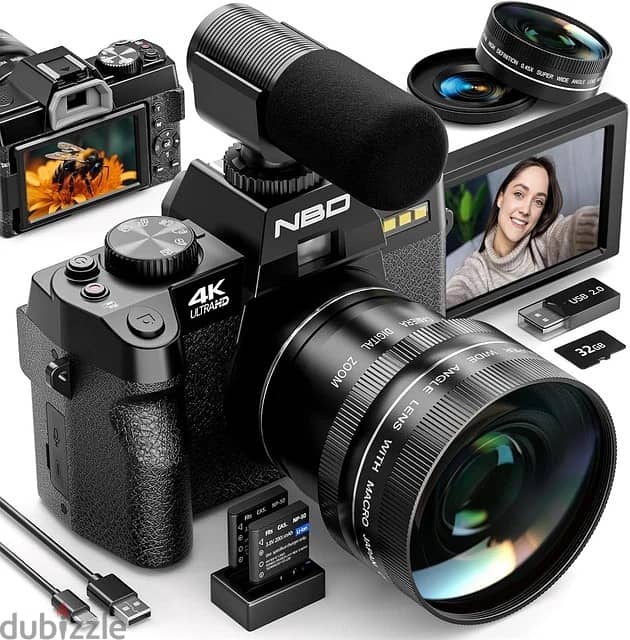 4K Digital Cameras for Photography,48MP Camera,Travel Vlogging Cameras 5