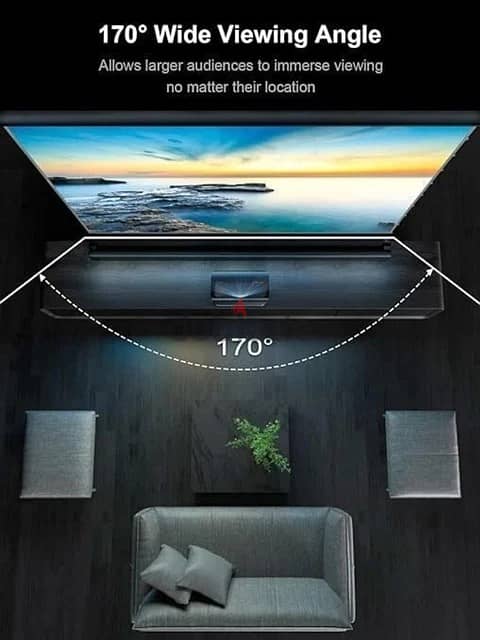 AWOL VISION 120" Motorized ALR Floor Rising Screen & UST Projector& Ho 1