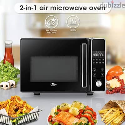 3-in-1 Air Fryer Microwave Oven Combo 1800W Countertop Convection Kitc