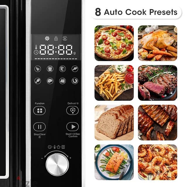 3-in-1 Air Fryer Microwave Oven Combo 1800W Countertop Convection Kitc 2