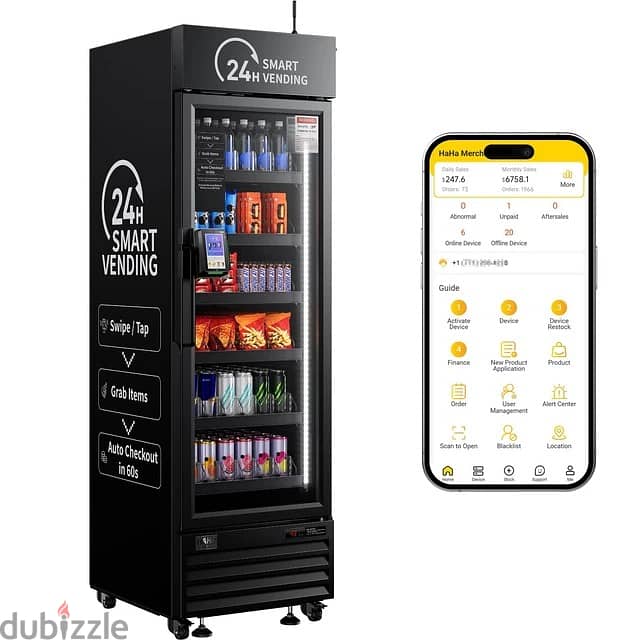 Brand new HAHA VENDING ai vending machine for business with app mana 6