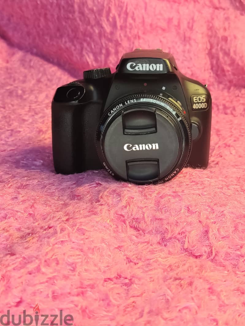 canon 4000d + lans 50mm + lans 75/300 2