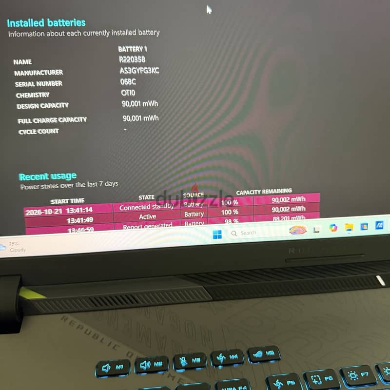 ASUS ROG Strix G18 Gaming Laptop AMD Ryzen 9 32GB RAM 1TB SSD RTX 5070 9