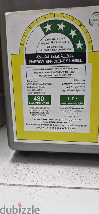 3 year old front loading washing machine for sale