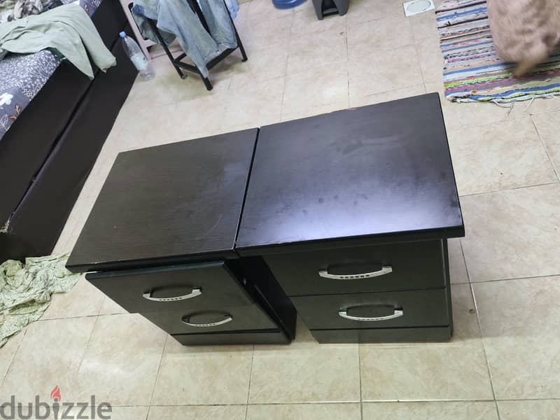 Double Door Refrigerator, Gas Stove, Mirror Table & Bedside Table 2