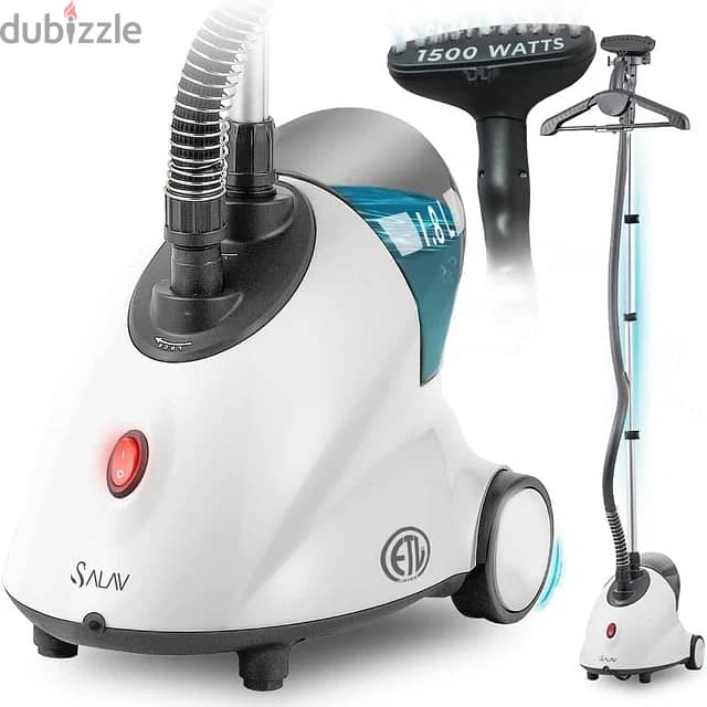 SALAV GS18-DJ Professional Standing Clothes Steamer w/Roll Wheels for 5