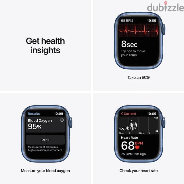 Apple Watch Series 7 41mm 45mm Wi-Fi + GPS + Cellular Smartwatch - All 5
