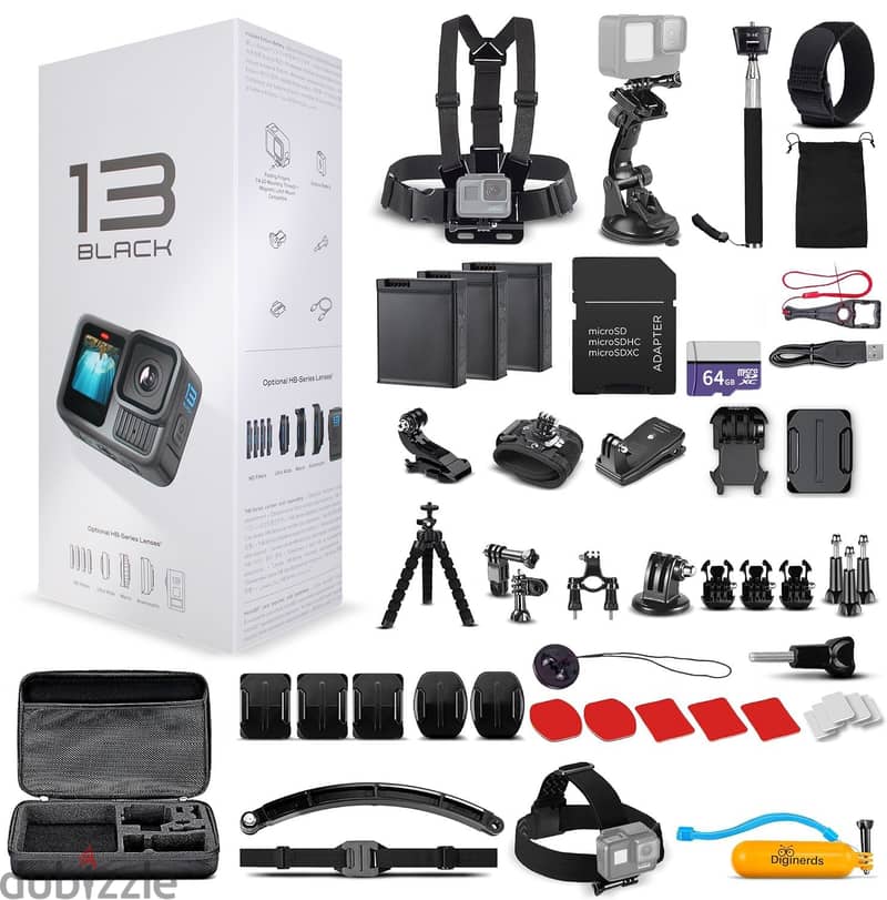 GoPro HERO13 - Action Camera + 64GB Card, 50 Piece Accessory Kit 4