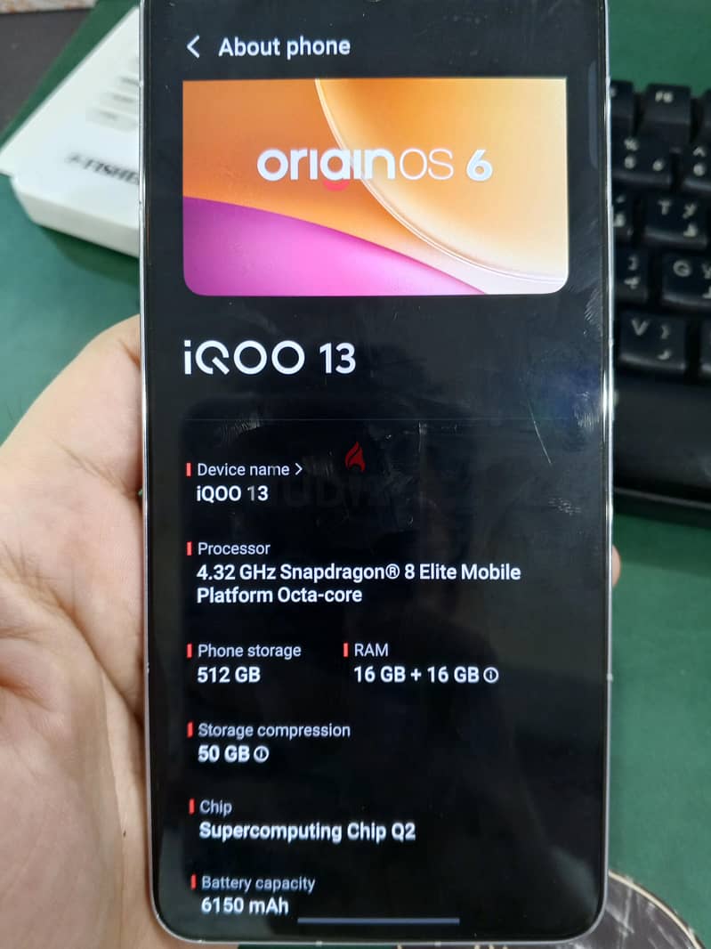 IQOO 13 LEGEND 32GB RAM 512 MEMORY 6