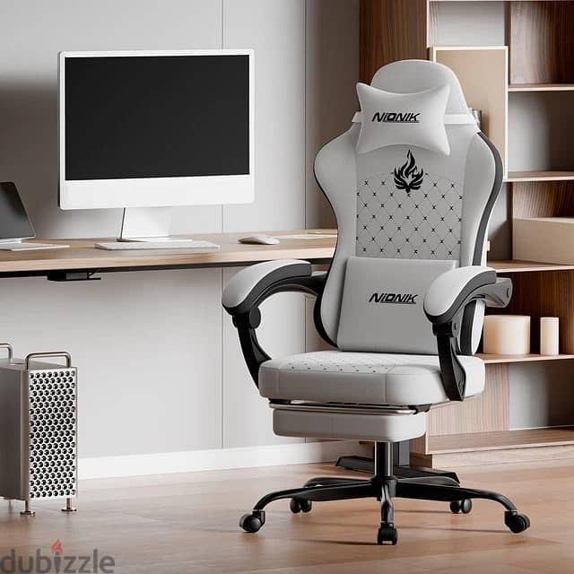 Gaming Chair with Massage Ergonomic PC Gaming Chair Computer Chair w 5
